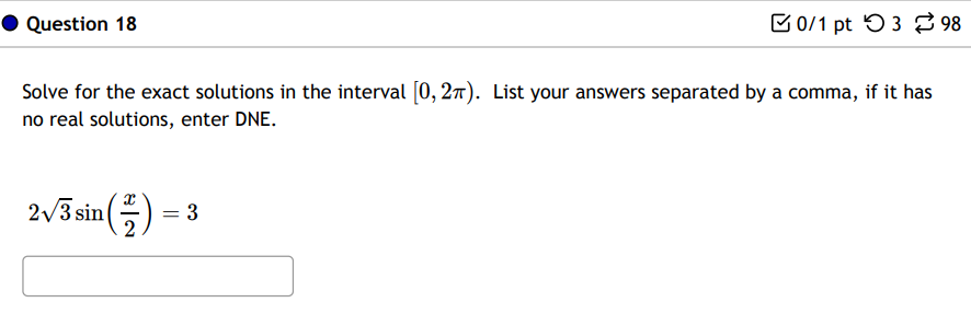 Solve for the exact solutions in the interval [0, 2\pi). list your answers sep | Doubtlet.com