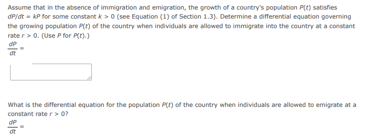 Assume that in the absence of immigration and emigration, the growth of a countr | Doubtlet.com