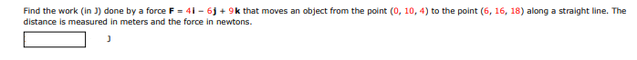 Find the work (in \mathbf{j}) done by a force $\mathbf{f} = 4\mathbf{i} - 6\ma | Doubtlet.com