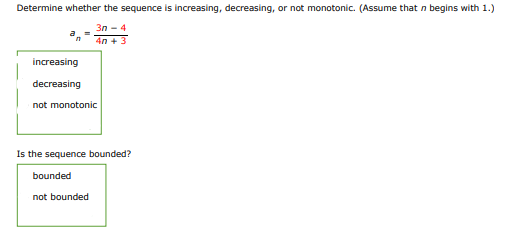 (a) determine whether the sequence is increasing, decreasing, or not monoton | Doubtlet.com