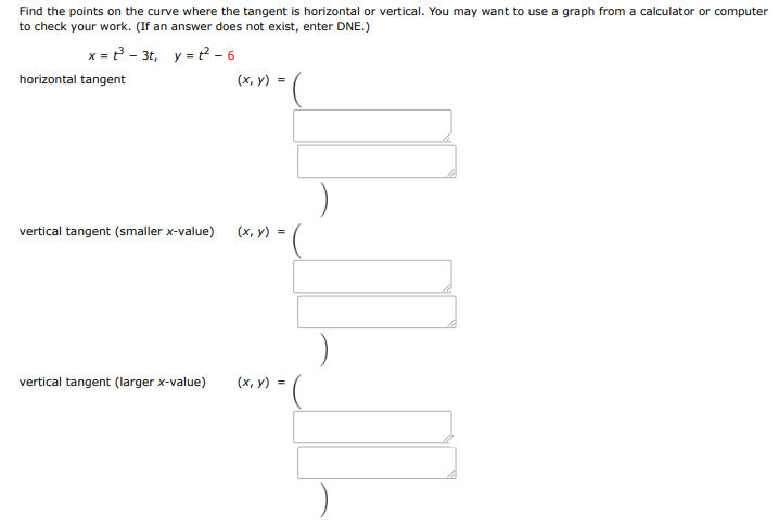 Find the points on the curve where the tangent is horizontal or vertical. you ma | Doubtlet.com
