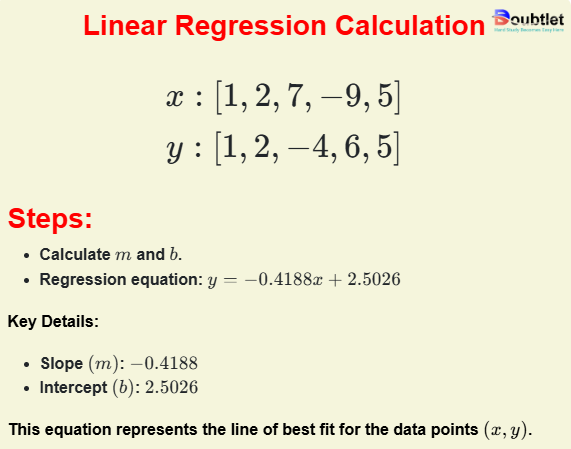 Linear-Regression-Calculation