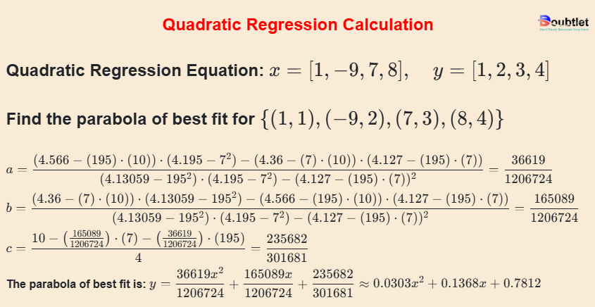 Quadratic-Regression-Calculation