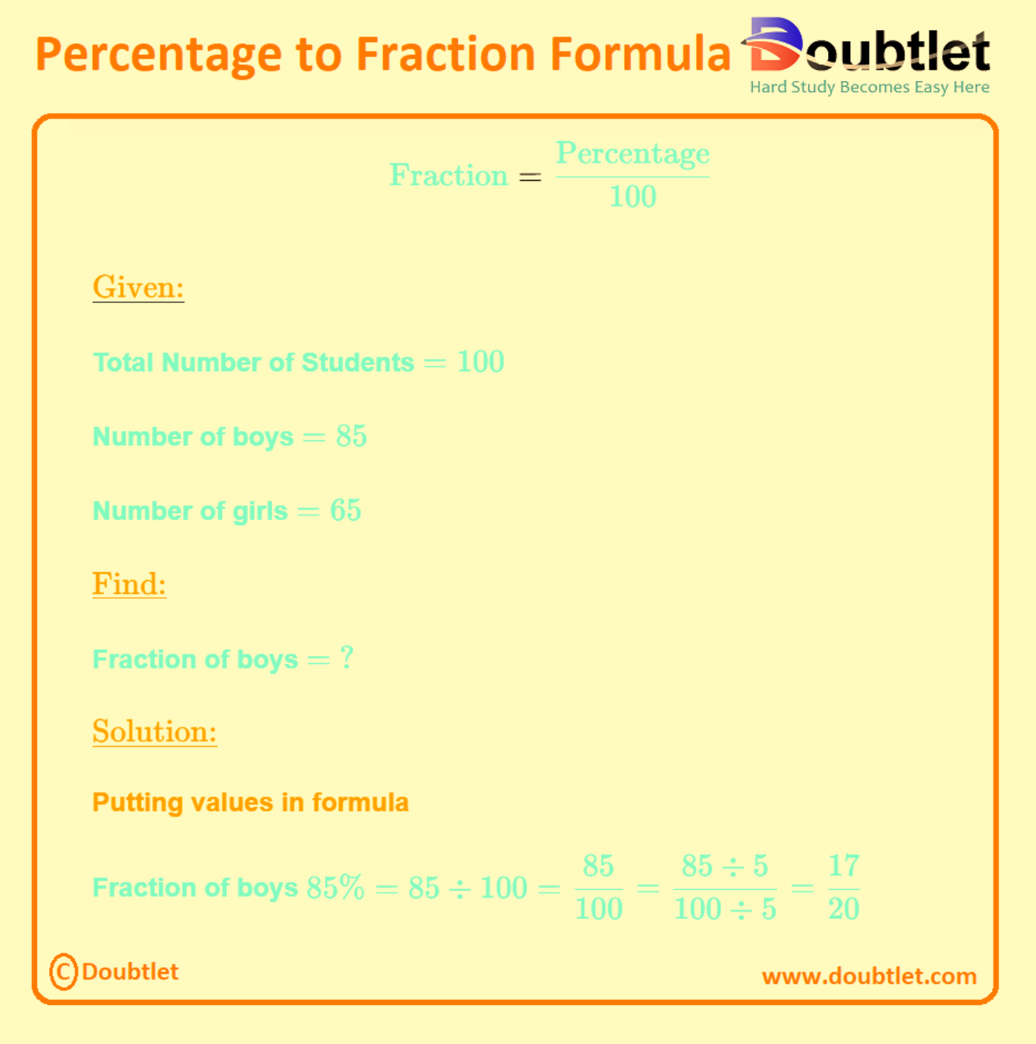 Percentage-to-Fraction-Formula