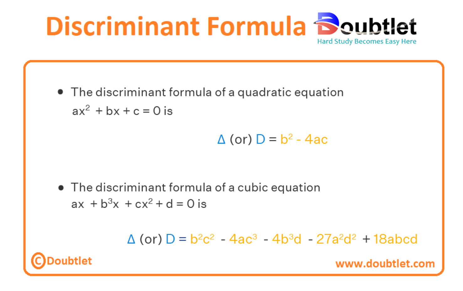 discriminant-formula