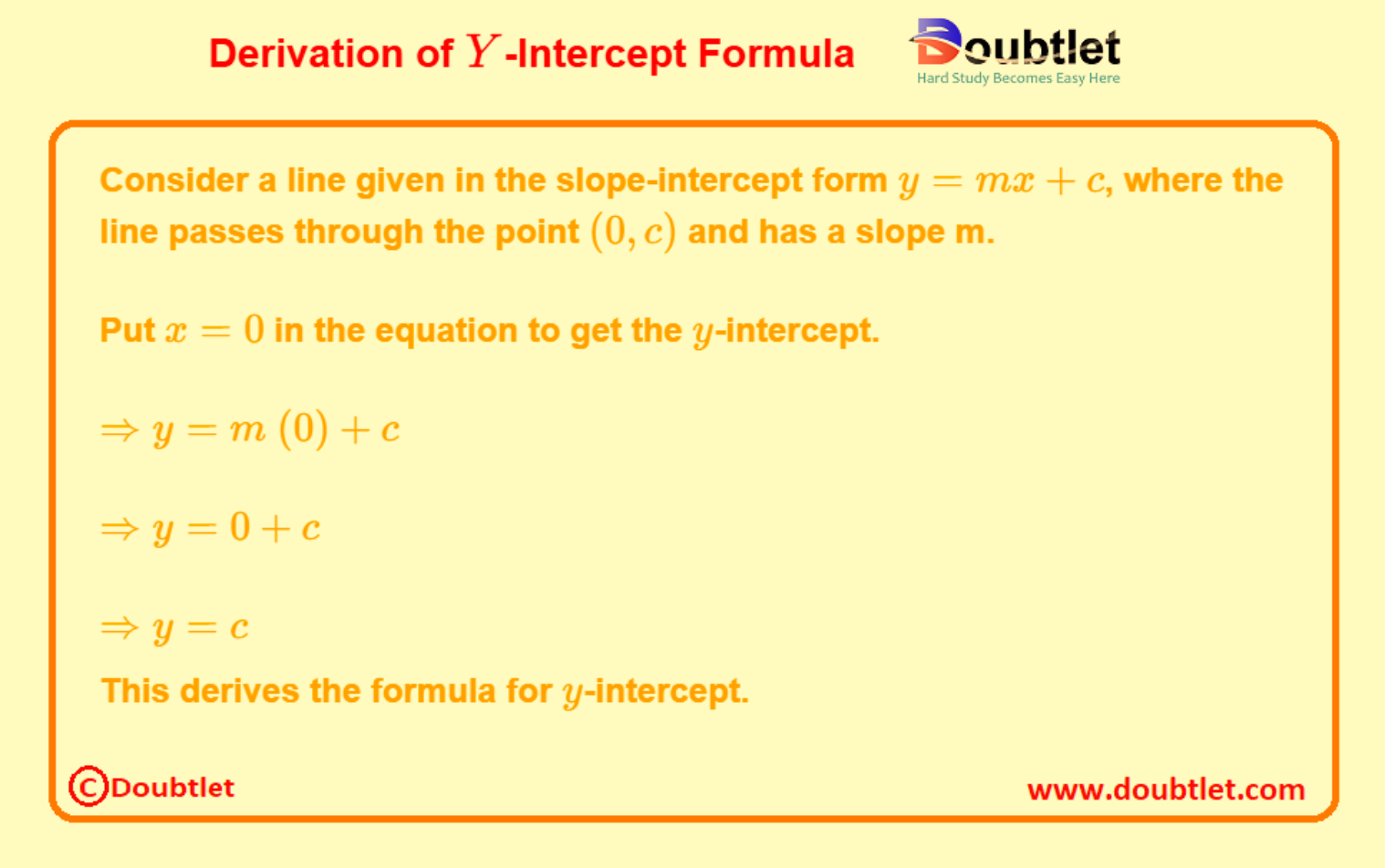 Derivation-of-Y-Intercept-Formula