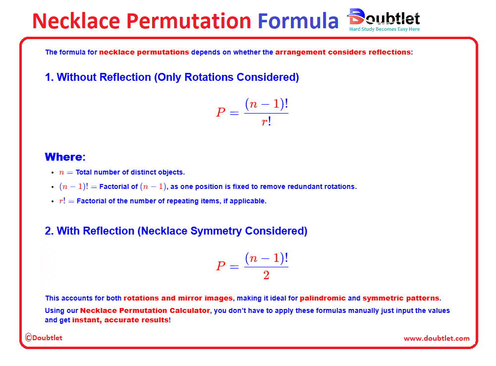 Necklace-Permutation-Formula
